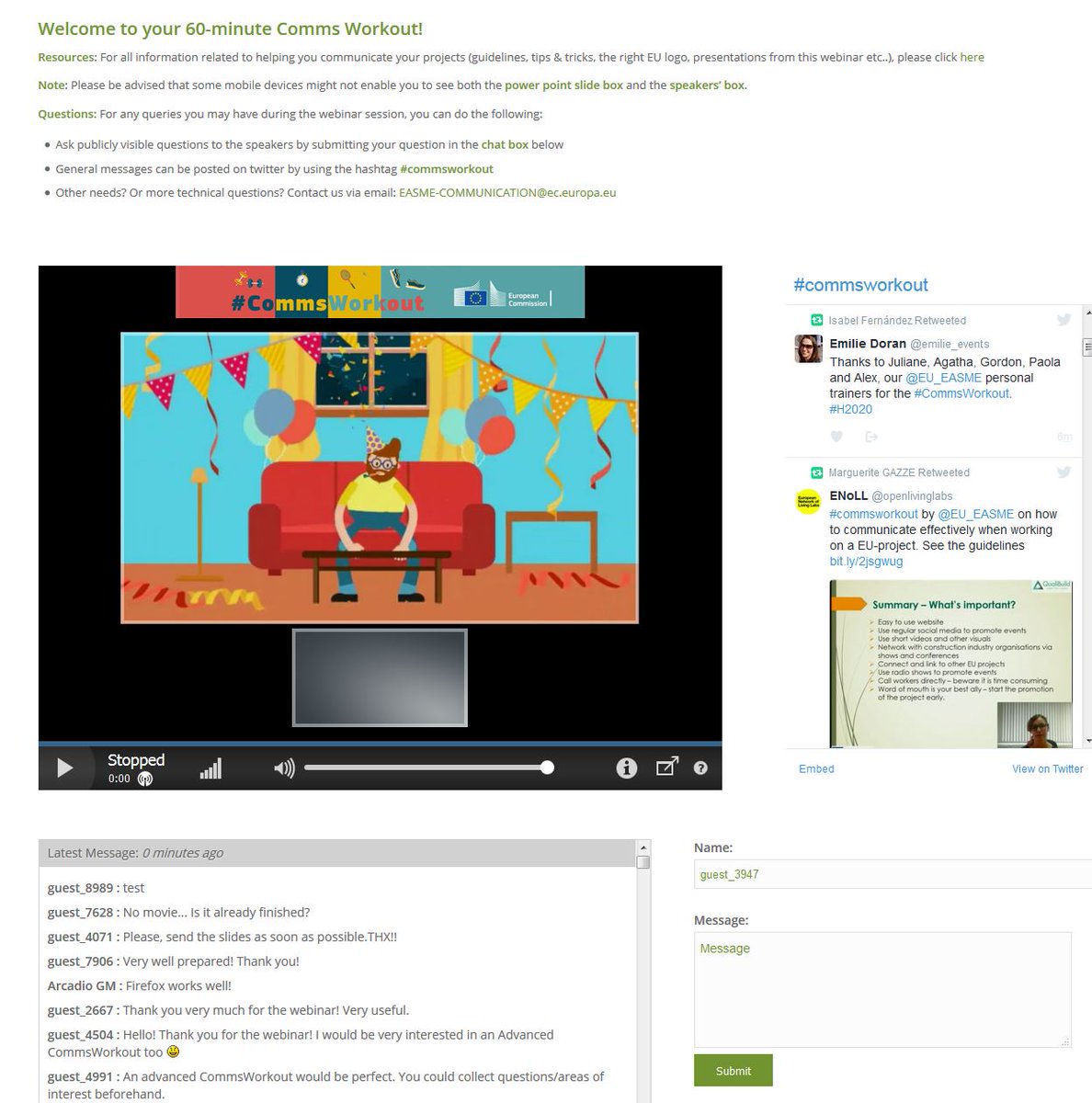 standerm_eu's tweet image. Thanks #H 2020 for #commsworkout   … tips  wrap up @ EU_EASME  ec.europa.eu/easme/communic… …