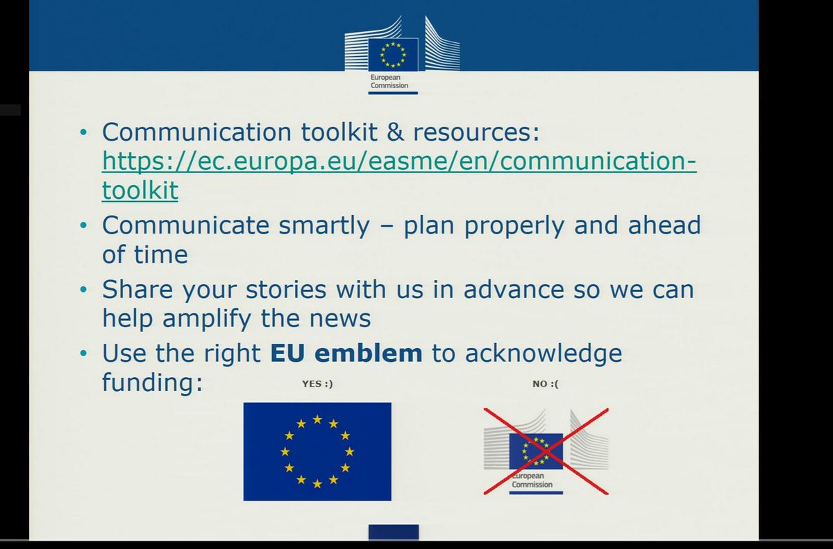 standerm_eu's tweet image. Thanks #H 2020 for #commsworkout   … tips  wrap up @ EU_EASME  ec.europa.eu/easme/communic… …