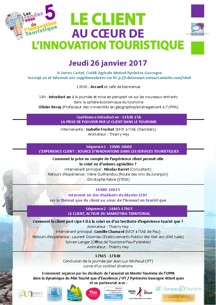 LOLA3364's tweet photo. IT5 : des rencontres touristiques à forte valeur ajoutée, organisées par les étudiants de Master 2 de l'@universite_uppa  ! 
Faites suivre ! https://t.co/YQjZl0W4iF