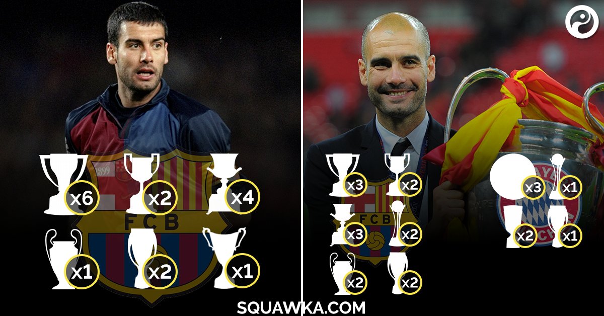 Happy 46th birthday to Pep Guardiola.

He\s won a fair few things as both a player and a manager 