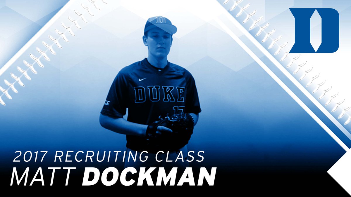 DukeBASE's tweet image. Welcome to the #DukeFamily LHP Matt Dockman! goduke.us/2jviWZ2 #FutureBlueDevil #DukeClassof2021