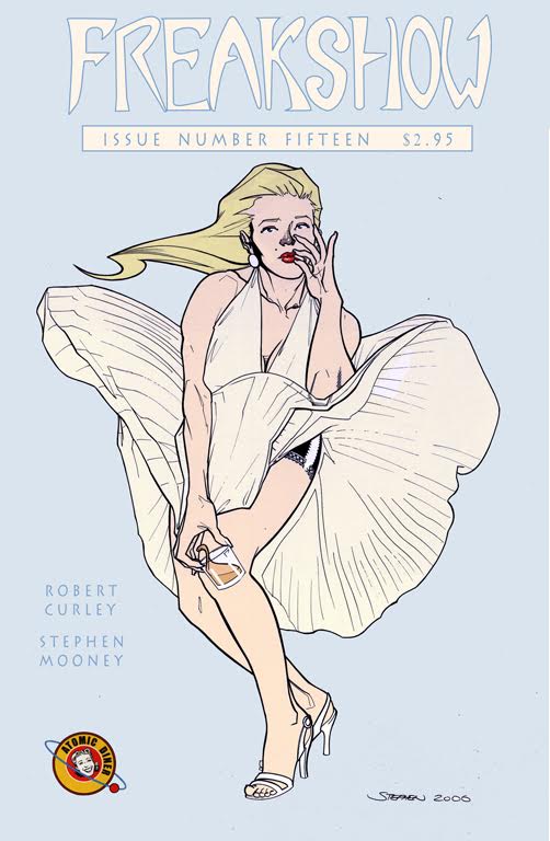 RobertCurley12's tweet photo. Really like this unused cover for Freak Show # 15 from 2000. Drawn by @Stephen_Mooney I must get back to these characters one day. https://t.co/odZz9aSpOF