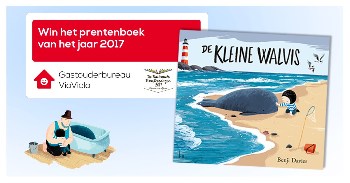 Win het prentenboek van het jaar 2017 'De kleine walvis'. En doe 25 januari mee met het Nationale Voorleesontbijt! bit.ly/2k127Go