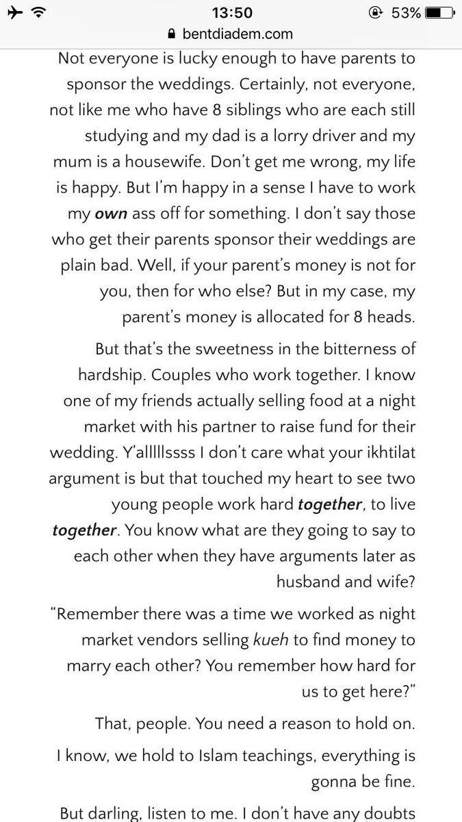 malissaali's tweet photo. Why I don't do 'bercinta selepas nikah': https://t.co/pxejyVu8aC