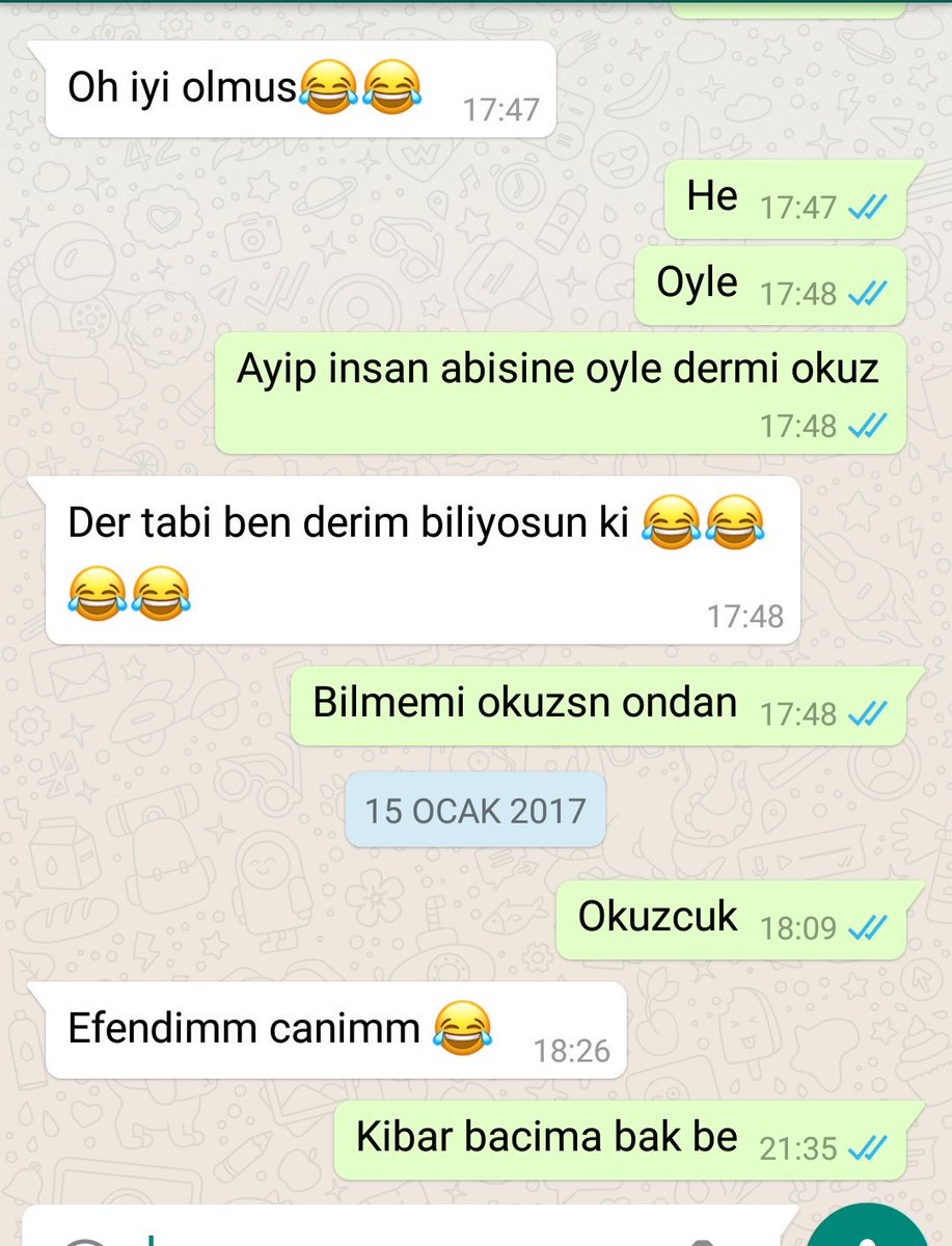 Kiz kardesmle konusmamiz