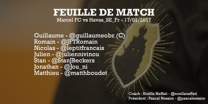 MarcelAgency's tweet photo. Grosse affiche ce soir dans le monde des agences parisiennes ! Le #MarcelFC @marcelagency affronte @Havas_SE_Fr ⚽️ https://t.co/t5cWbRNGKa