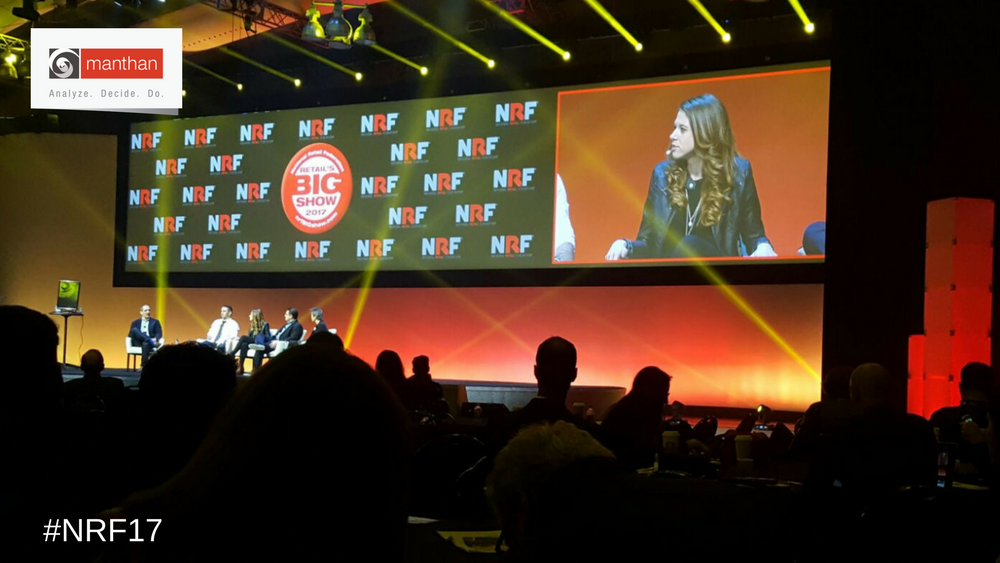 WeAreAlgonomy's tweet photo. Panel discussion on Retail's BIG Fast Track - Retail at the Speed of Disruption #NRF17 #Retail https://t.co/uEZvvT2oBP
