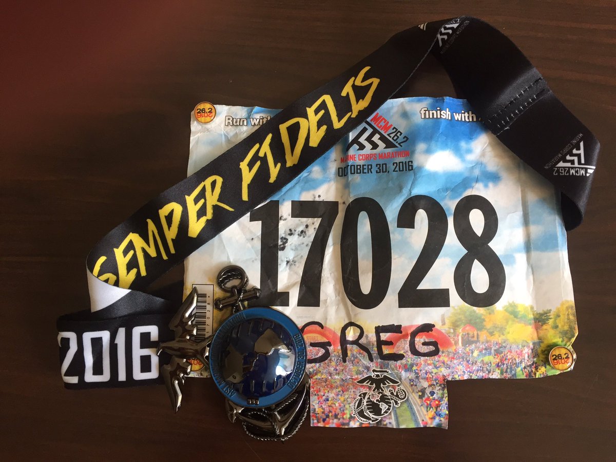 Ssiggy's tweet photo. @ATLtrackclub. 2016 MCM Finisher Medal https://t.co/5DXITw199G