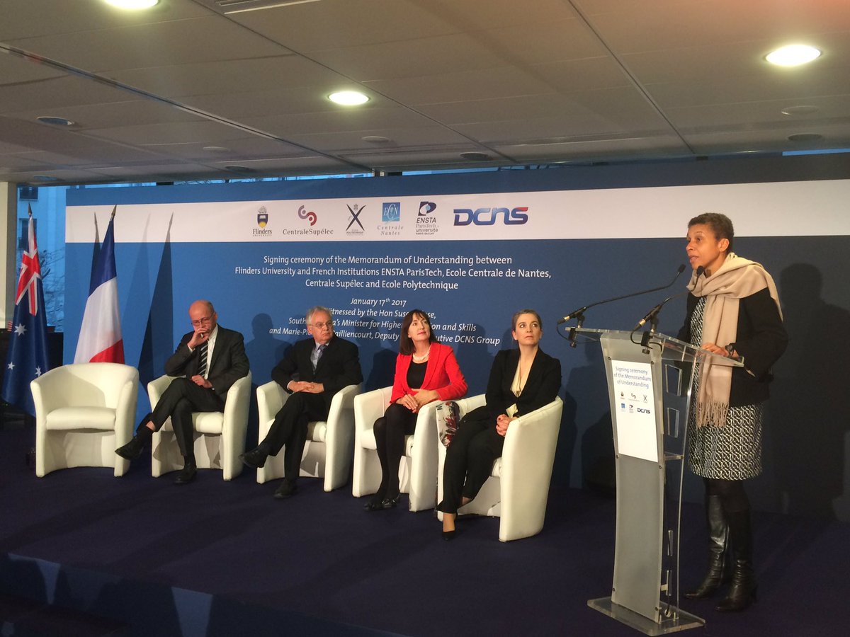 ENSTAParis's tweet photo. #AusFrEd @ElisabethCrepon underline the collaborations between France & Australia in #research & #education. https://t.co/PTgmwYyndS
