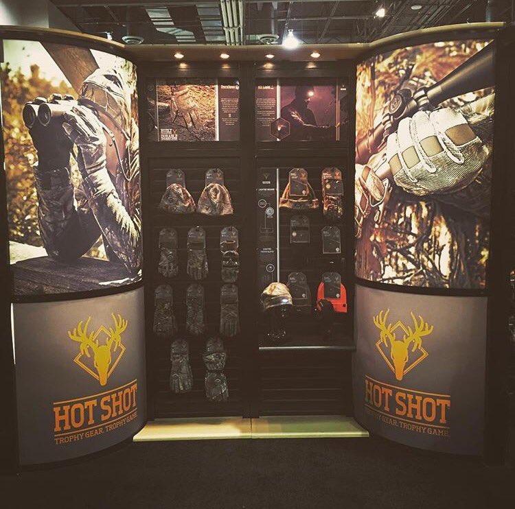 HotShotGear's tweet photo. #SHOTshow2017 is officially underway! come find us at booth 10129 for your apparel accessory needs #shotshow #realtree #hunting #deerhunting https://t.co/IV9MxFDzPr