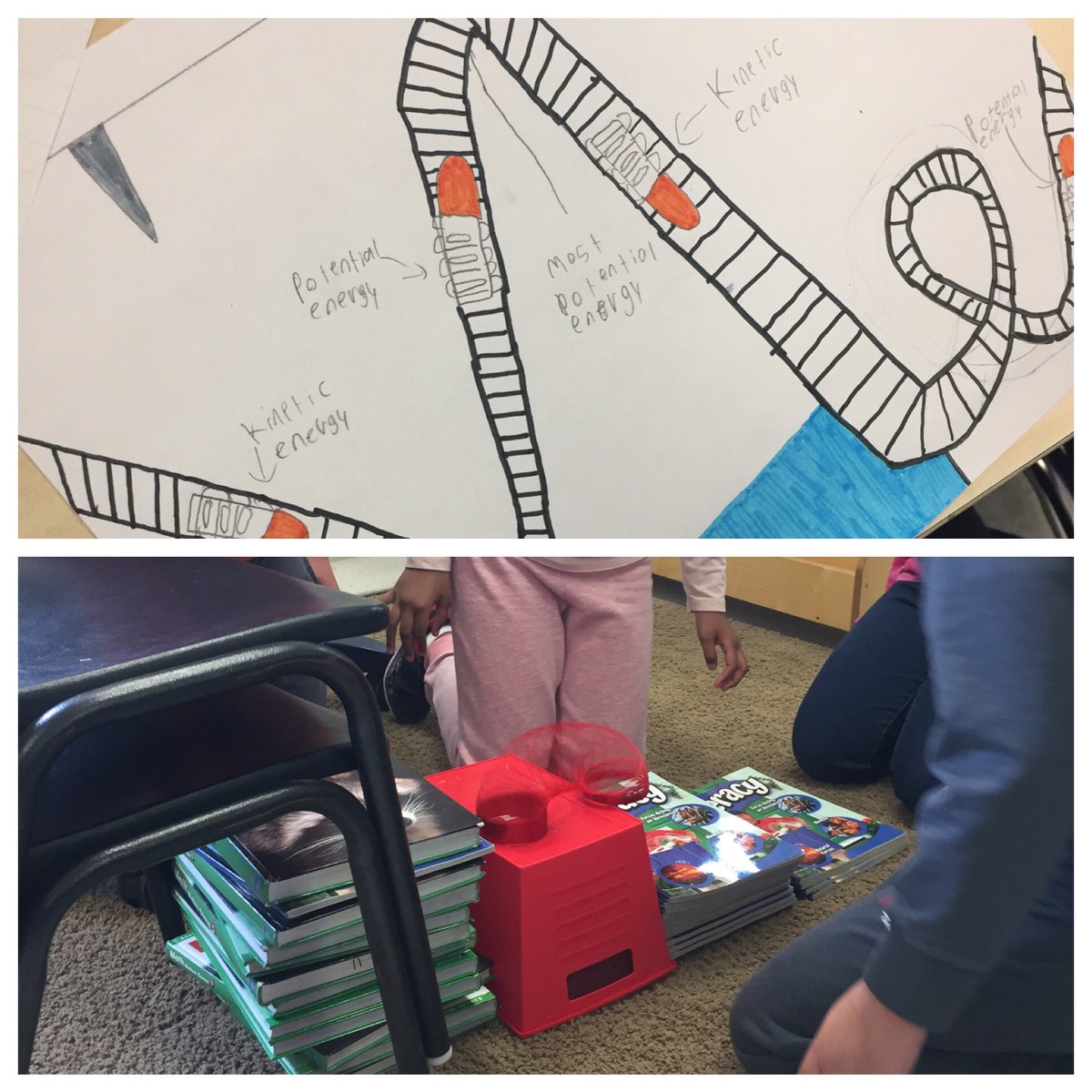MrsHoving's tweet photo. Grade 5's learning all about potential and kinetic energy https://t.co/1Lr8y9aO7Z