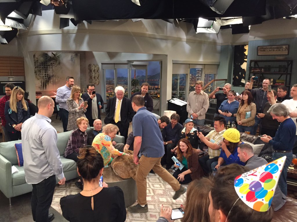Happy Birthday, Betty White!  They brought in a lynx for her! <a href="/YoungandHungry/">Young & Hungry</a>