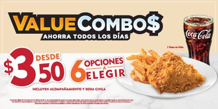 PopeyesPanama's tweet photo. ¡Tu elijes! Nuestros #ValueCombos te dan 6 opciones para que comas más por menos. Ven a Popeyes y compruébalo. https://t.co/0rOwNxNtuM