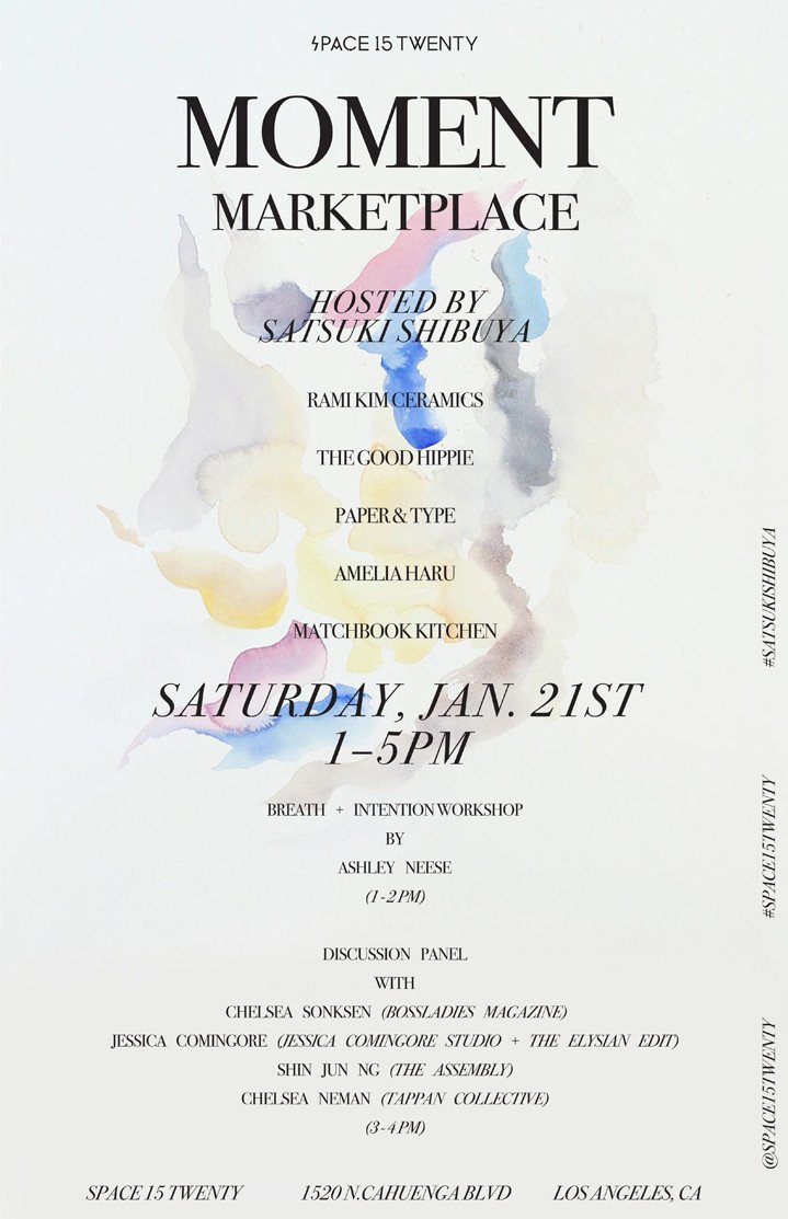 local to los angeles? i'll be speaking on a panel at <a href="/satsukishibuya/">Satsuki Shibuya • 渋谷さつき</a>'s moment marketplace this coming saturday at @Space15Twenty!
