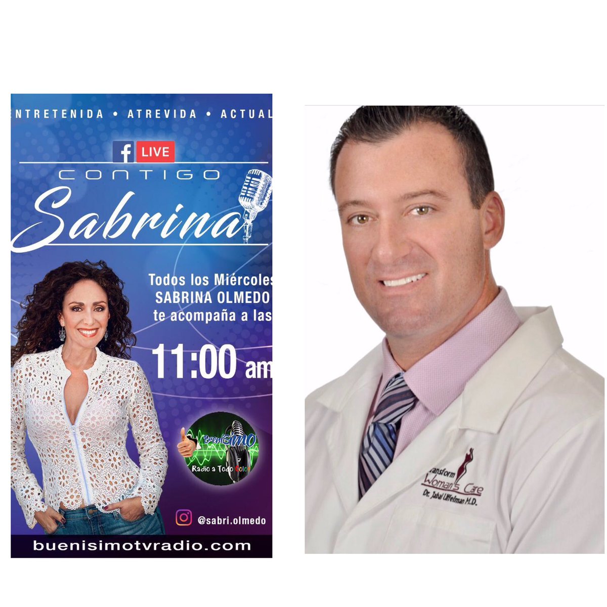 DrUffelman's tweet photo. Mañana estaré con @sabrinaolmedoofficial en su programa radial contando todo sobre #rejuvchip #terapiadehormas #juventud #salud #sexualidad https://t.co/IWOh2wSd6E