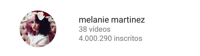Melanie alcançou 4 milhões de inscritos no seu canal no YouTube.