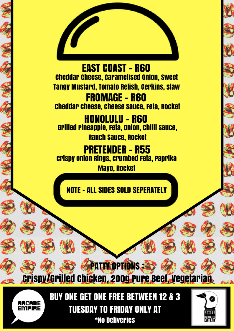 BoxcarFood's tweet image. #LunchTImeSorted

Buy one get one free on these burgers between 12 and 3pm, Tues - Fri

#BoxcarDeli
#ArcadeEmpire
#Burgers
#FoodSpecial
#FCT