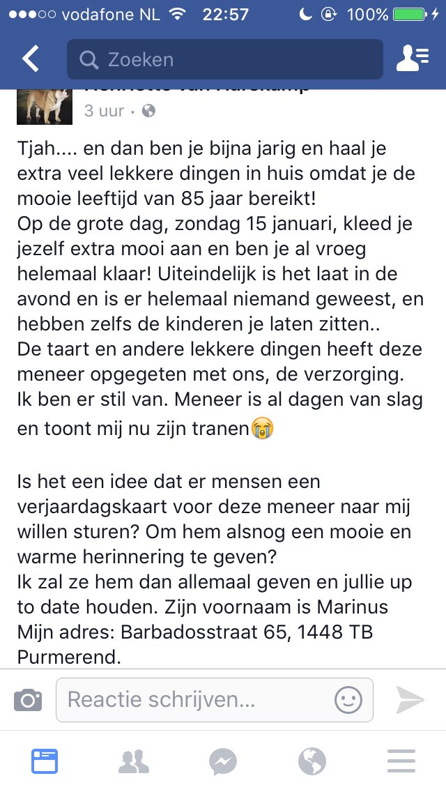 tantedees's tweet photo. Ik lees dit. Mijn ❤️ breekt. Ik ga een kaartje sturen. Jullie ook? https://t.co/kR6uT7QbZf