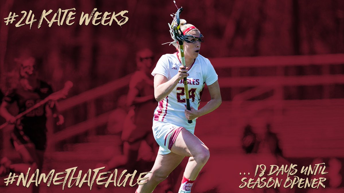 BCwlax's tweet image. Today's #NameThatEagle was senior attack Kate Weeks! Check back in on Friday to see who will be the next Eagle on our countdown list!