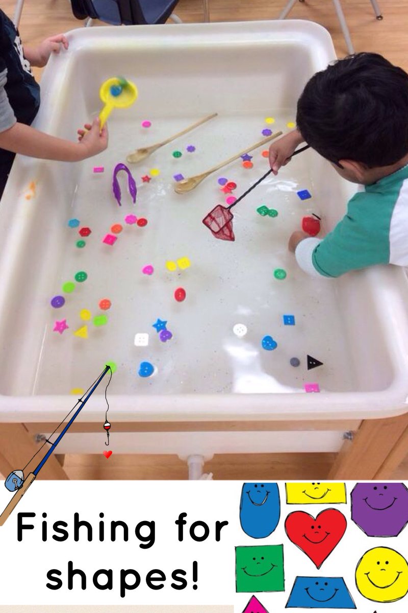 fdkparkview130's tweet photo. Students went "fishing" 🎣 for different shapes today! #FDKmath #handson #watertablefun #finemotordevelopment https://t.co/g7U8oIoRmg