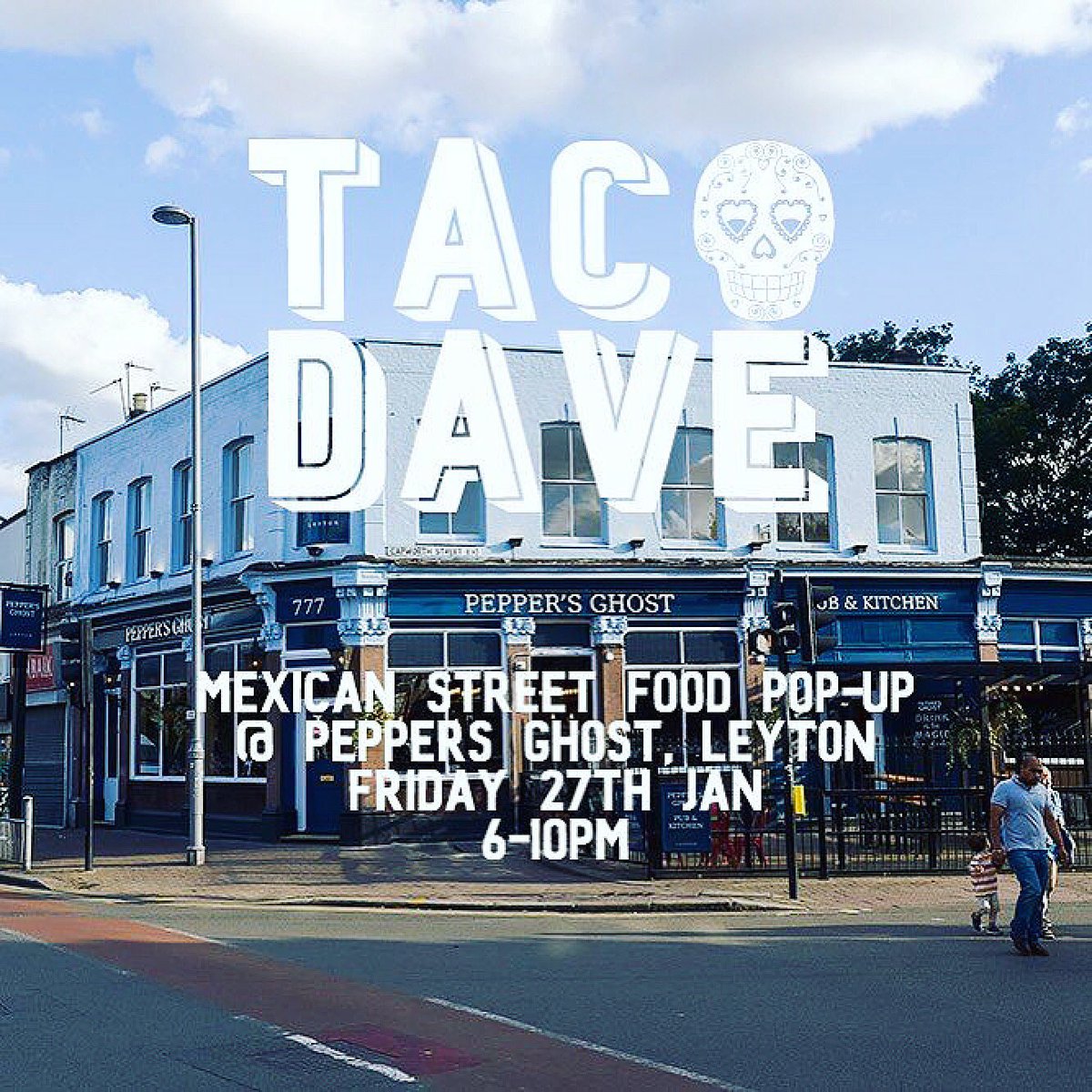 Peppersghostpub's tweet photo. VERY excited to have @TACO__DAVE cooking in our kitchen 🌮 Serving Mexican inspired street food, Friday 27th Jan ⬇️ #Leyton #kitchenpopup https://t.co/gEf7GTh2sj