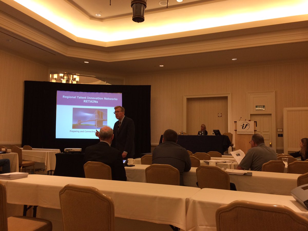 IFEBP's tweet photo. Ed Gordon discusses the success of RETAINS Program - Regional Talent Innovation Networks at #IFApprenticeship https://t.co/zkZshR5IRc