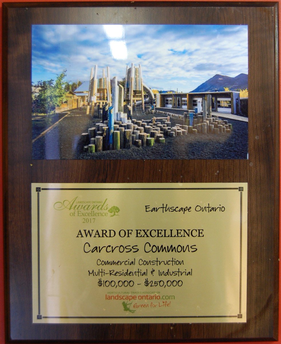 earthscapeplay's tweet photo. 2nd #award for #CarcrossCommons #playground at #LOCongress for #CommercialConstruction #playrocks #getoutside #ExploreYukon #yukon https://t.co/Dp21r7Ifvj