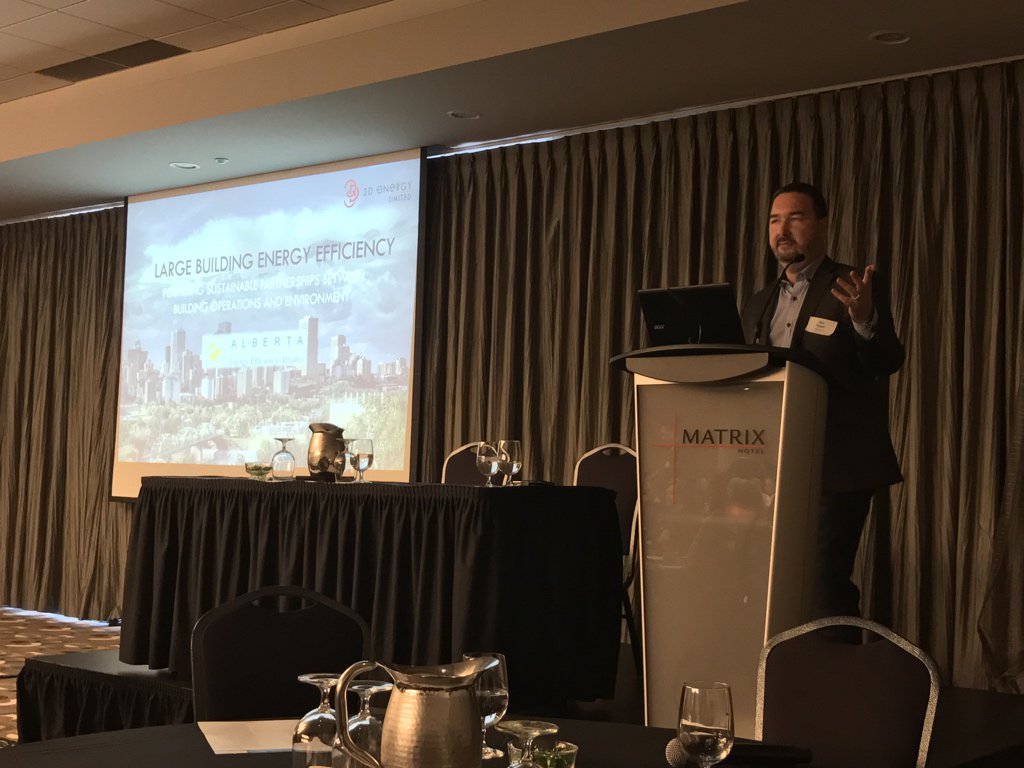 Our own <a href="/DeanTurgeon/">Dean Turgeon</a> speaks about large building energy efficiency at <a href="/AEEAlliance/">Alberta Energy Efficiency Alliance</a>’s big launch.