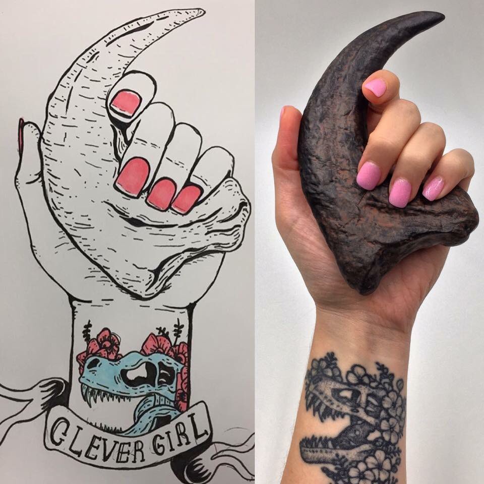 Blue Dinos on X: "A happy customer with one of my Raptor claw.  #JurrasicWorld #jurassicpark #dinosaur #tattoo #art #3dprinting #3dprint  #etsy #zbrush https://t.co/d5NOwYCS66" / X