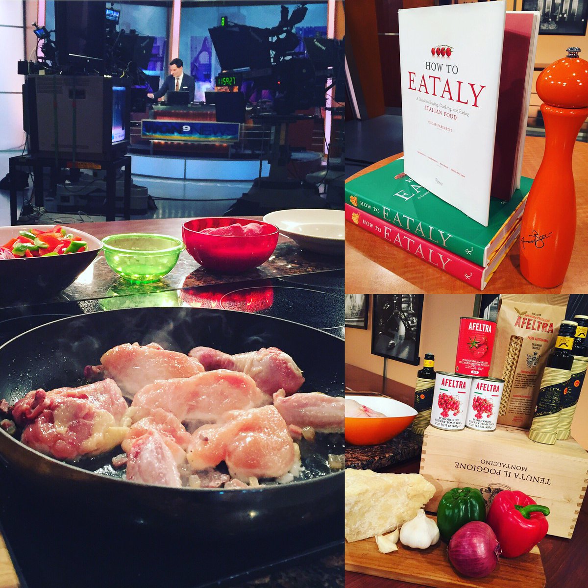kmillerlib's tweet photo. Getting ready for @WGNNews #lunchbreak w/ @EatalyChicago &amp; @Common__Threads w/ some #RomanChicken 🍗Stay tuned! @CortneyHall https://t.co/FfzrH361Kx
