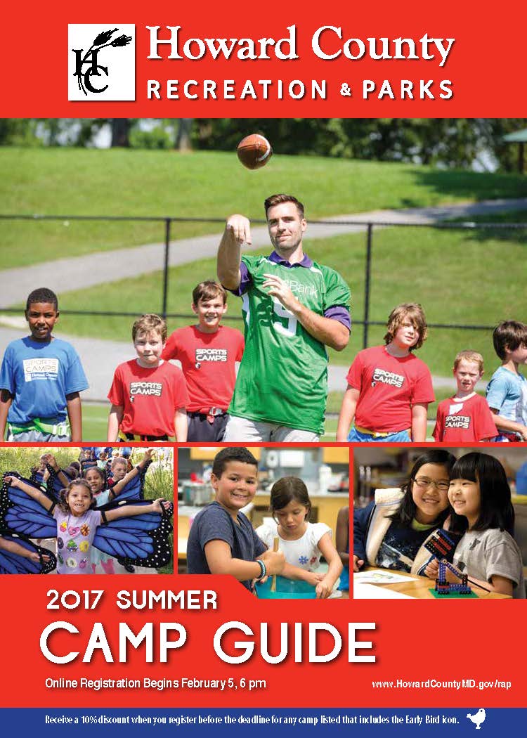 HoCoRec's tweet image. Our 2017 Summer #CampGuide is out! Keep your little ones active and engaged this summer. View it here: howardcountymd.gov/rap