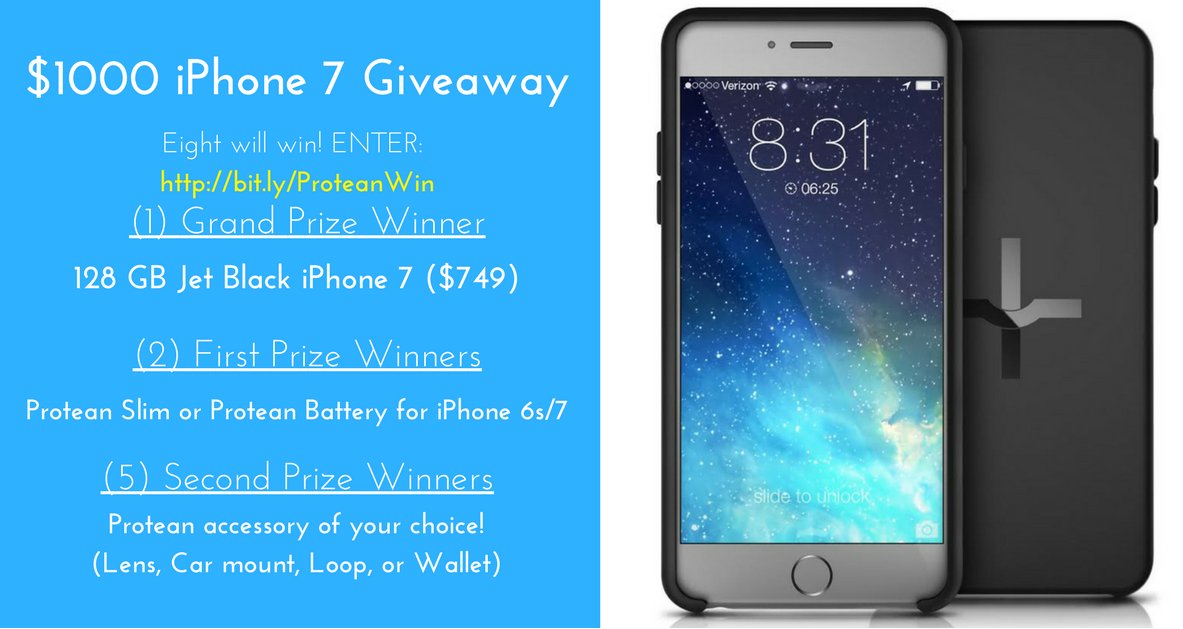 DOUBLE BONUS: Get four entries for each friend you refer to win an IPHONE 7!😱  bit.ly/ProteaniPhone7