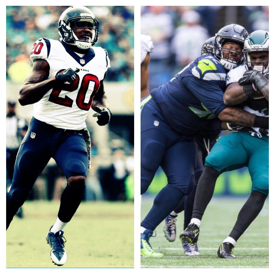 Earvin_Moore's tweet photo. Former Bulldogs who played in playoff games this past weekend! Keep working guys! #intheblue @Don_Jones5 @jenkinsjohn6 https://t.co/eSZjO9Q8tu