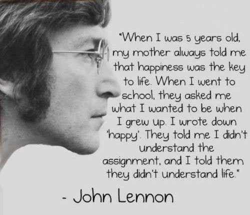 MassGravette's tweet photo. #happinessisthekeytolife #johnlennon #quoteoftheday #truthfultuesday #quotestoliveby #TuesdayWisdom #TuesdayTip #Happiness #artistlife https://t.co/7i5psPvHqT