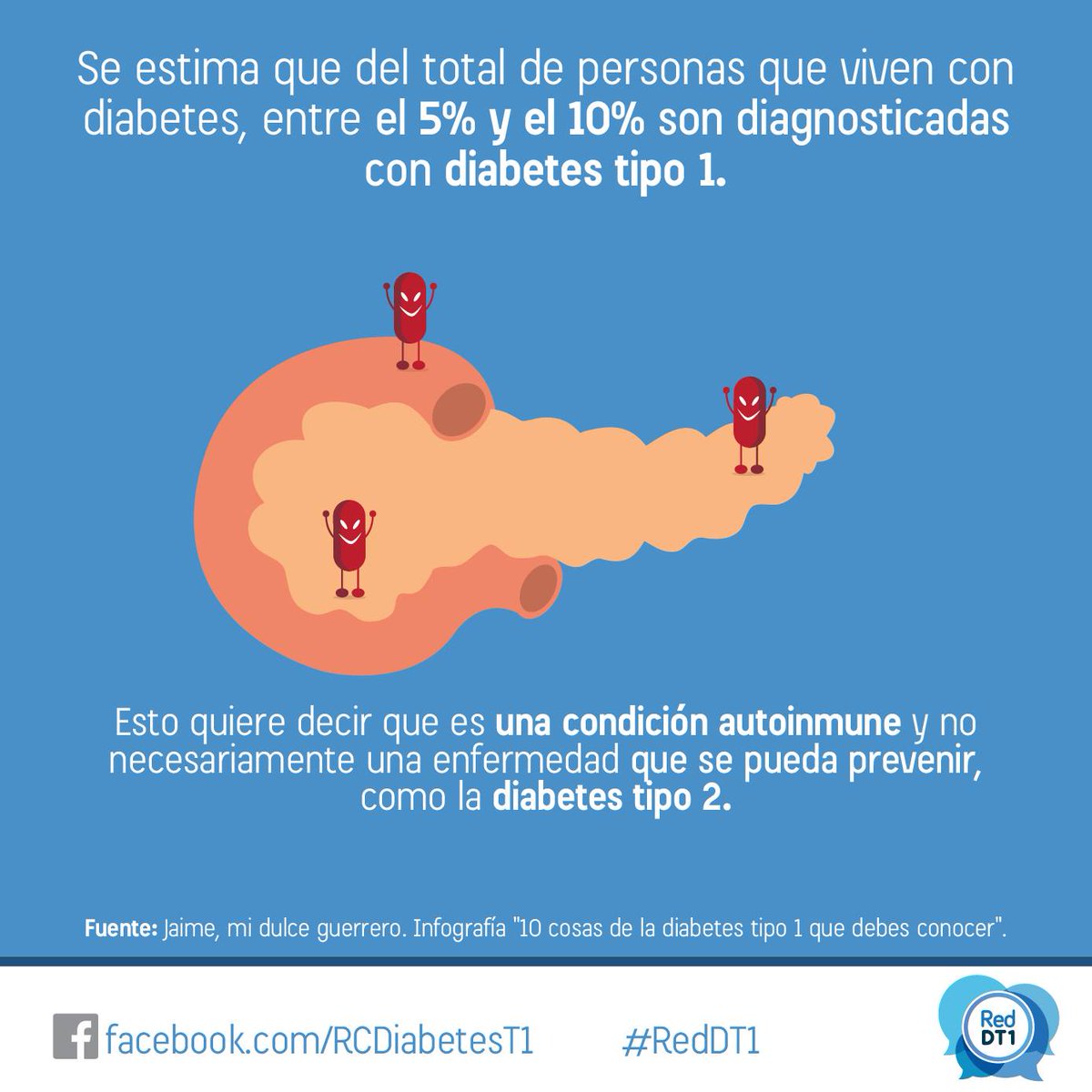RCDiabetesT1's tweet photo. Recordemos que #DT1 es una condición autoinmune y no es causada por malos hábitos de vida. ¡Infórmate y conoce más!
#RedDT1 https://t.co/mVc6YgeKra