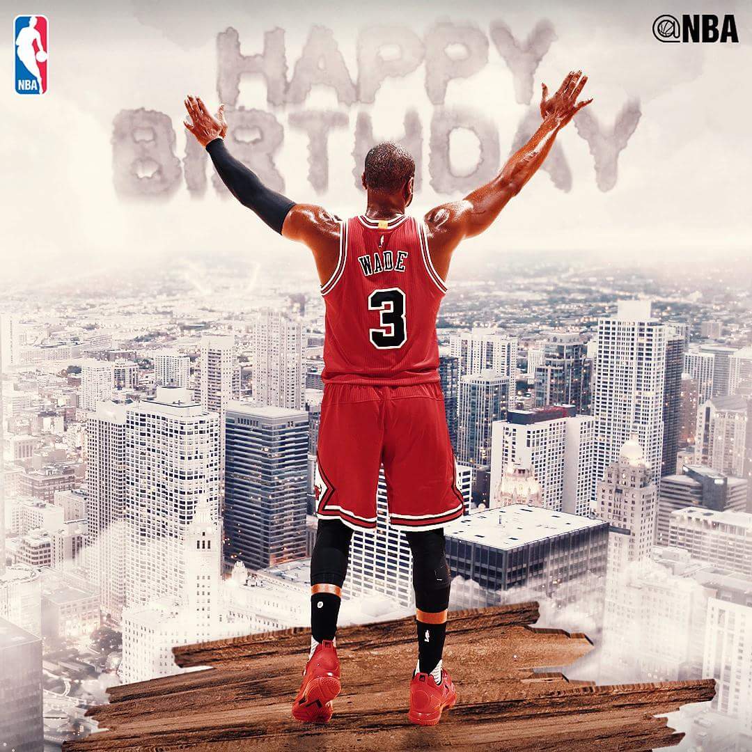 12x All-Star,  3x NBA ampiyonlu u bulunan Dwyane Wade 35 ya  na girdi.Happy Birthday DwyaneWade !!! 
