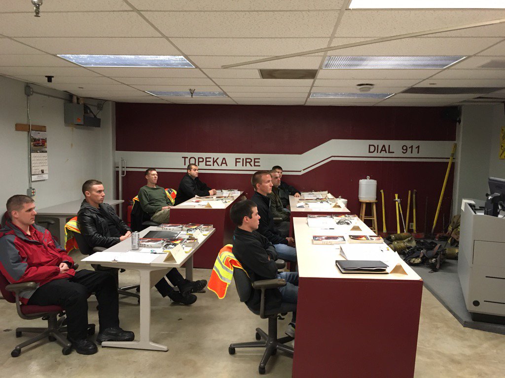 Topekafire's tweet photo. Today marks the first day of TFD Fire Academy for 8 new Firefighters! Welcome brothers!! https://t.co/pu9IE6QUPr