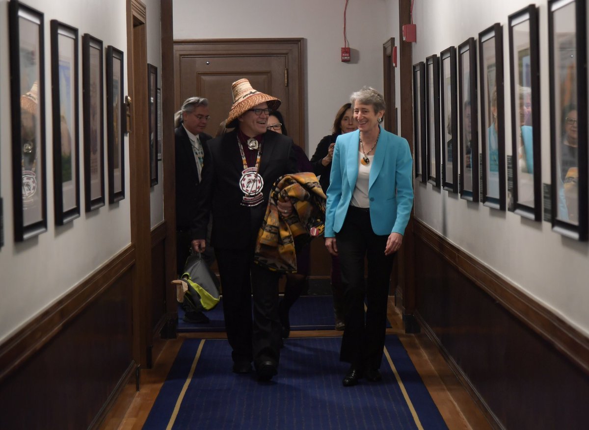 Honored to receive a final tribal blessing as I prepare to transfer the mantle of <a href="/Interior/">US Department of the Interior</a> Secretary.SJ