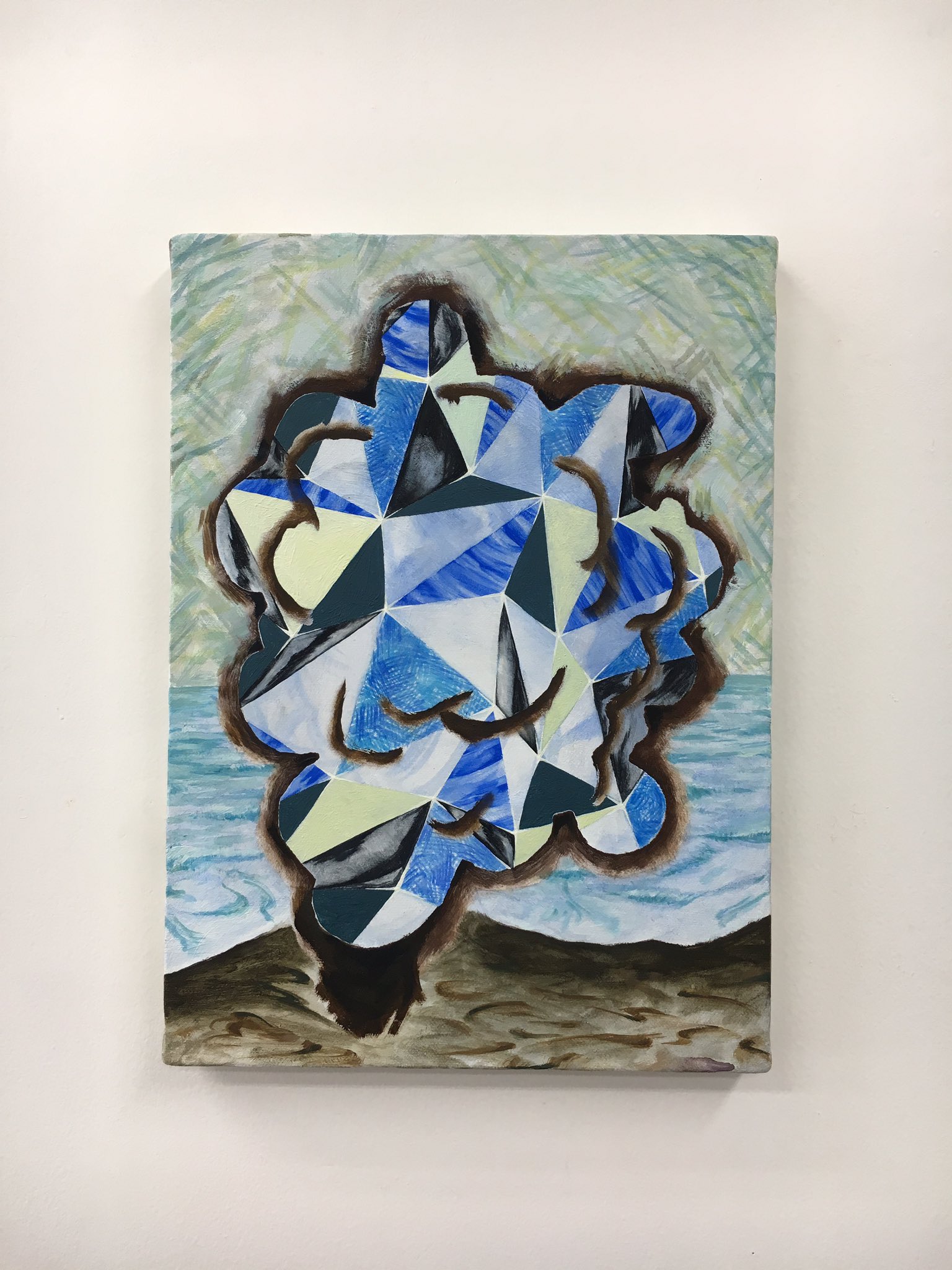 佐藤一はじめ 作 ほうずきの油絵 銀座のフォルム画廊3丁目