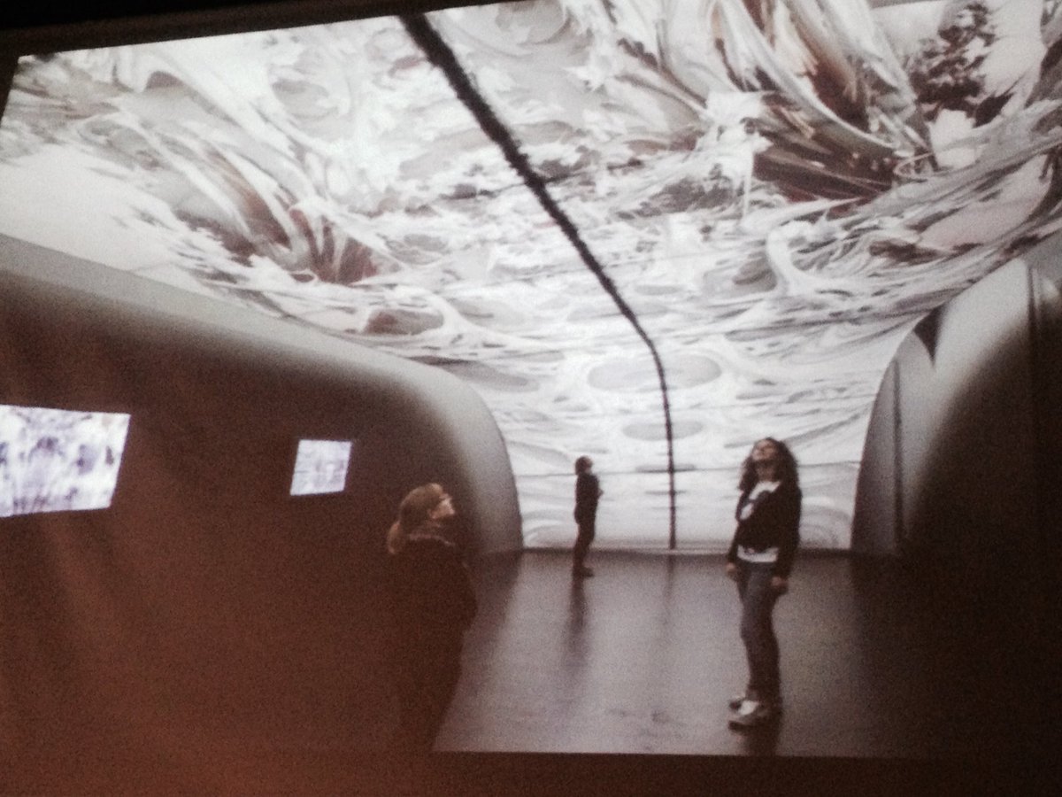 IAAC's tweet photo. #MatiasDelCampo presenting @IAAC #SPAN's current work as a journey into the Moods and Atmospheres of the #PostDigitalAge. #IAACLectures https://t.co/CJMV1JP90e