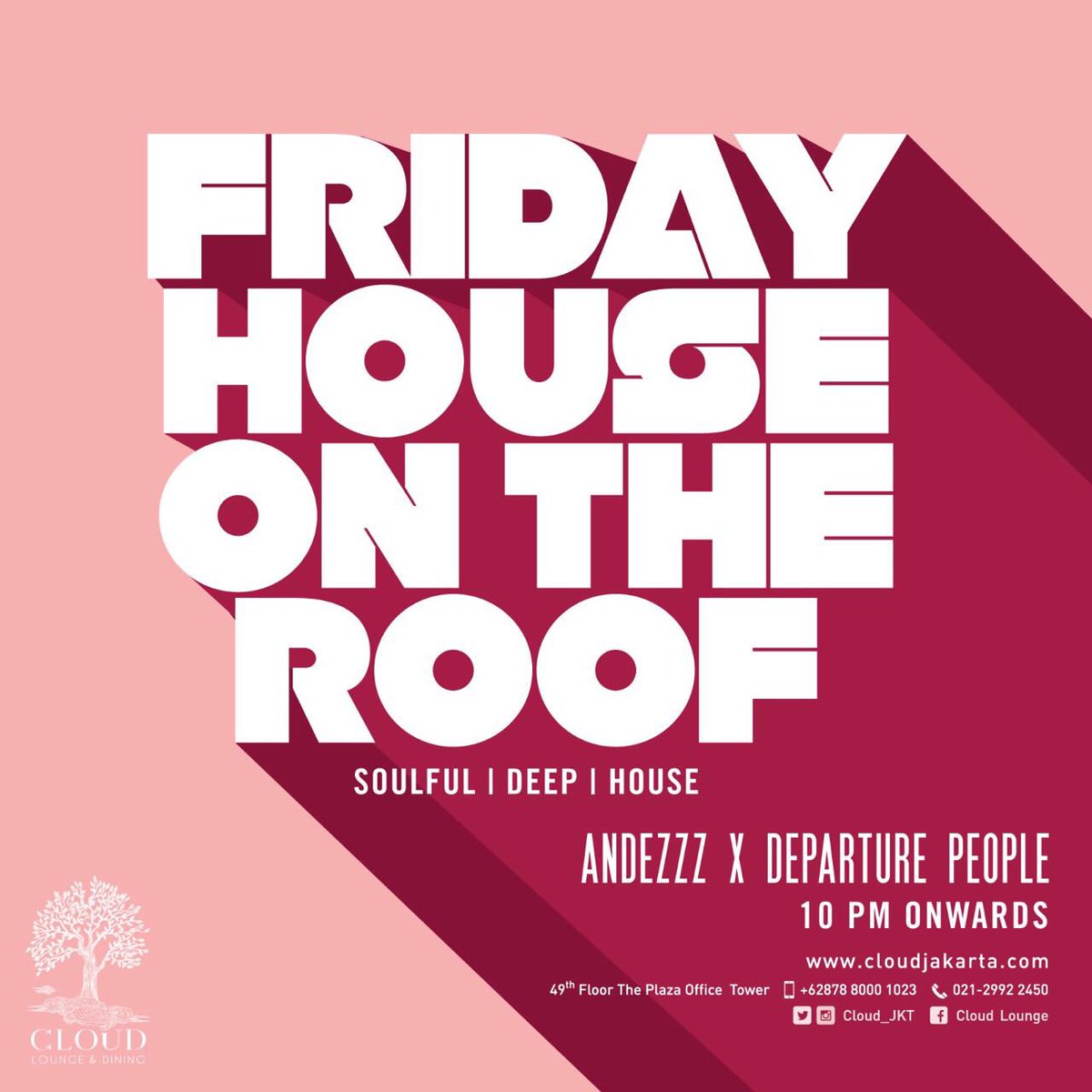 DeparturePeople's tweet photo. This Friday @Cloud_JKT #DeparturePeople #Deep #House #TechHouse https://t.co/LkMRoNA5Eo