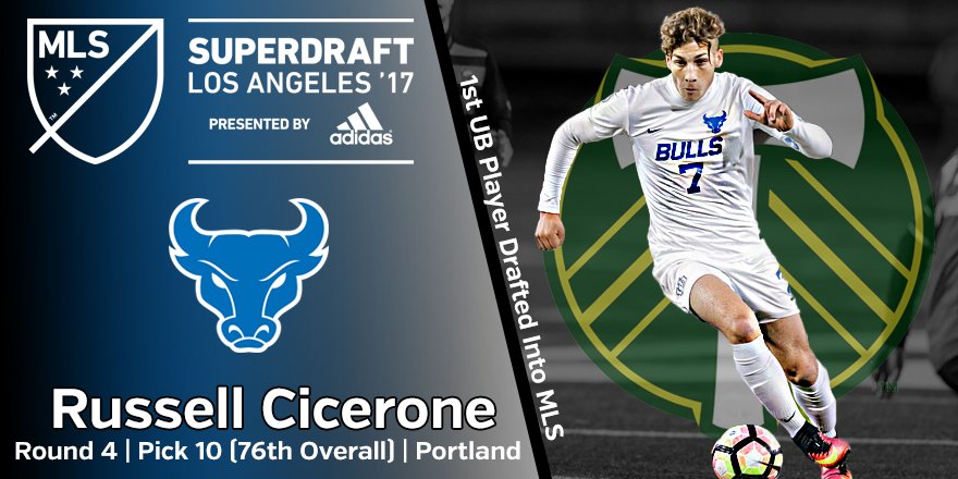 LouieSpina252's tweet photo. Congrats to @R_Cicerone7 on being drafted by @TimbersFC in the 4th round of the @MLS draft! 1st @BullsMensSoccer player drafted into the MLS https://t.co/CBwlFSTpQs