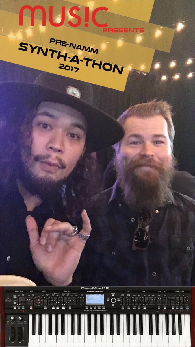 Behringer's tweet photo. On Snapchat? So are we! Rock this filter just like Kapali Long Trio and follow us now๐๐ผ username: BehringerMusic #synthathon https://t.co/sw5drJAaYy