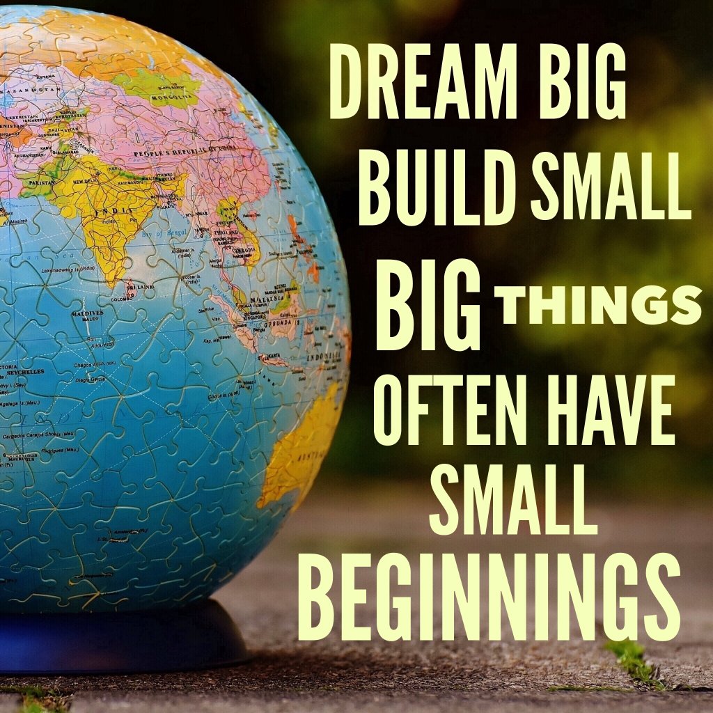 TristaSue13's tweet photo. Dream BIG. Build Small. Initiate the small beginning; it will grow. https://t.co/lTjrob9NDI #2017 #ExecuteTheVision #Initiate #AgentofChange https://t.co/ybbrnVALN3