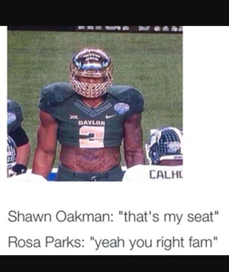 CauseWereGuys's tweet photo. Y'all remember Shawn Oakman memes? Lmao I missed these 😂 https://t.co/gXpVztqn5O