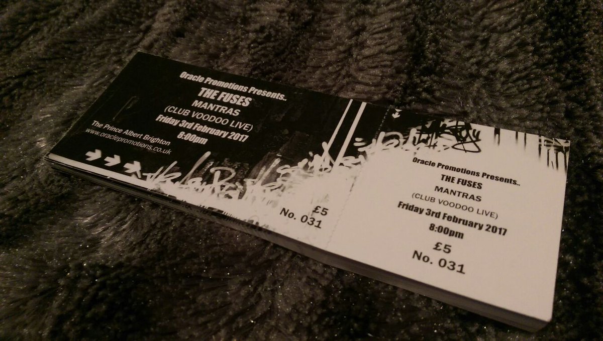 TheFuses's tweet photo. We're back, live in Brighton, 3rd Feb @ The Prince Albert with @mantrasmusic £5/£6!!! Let's have it 2017! https://t.co/cW0pGmM8hb