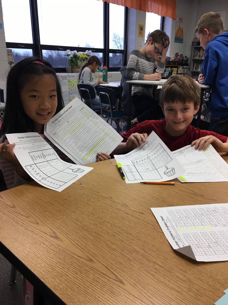 SHathawayk8's tweet photo. More fun w/logic! Number Pattern Rules 5.OA.3 π#60learns https://t.co/LY8WwVZ9e7
