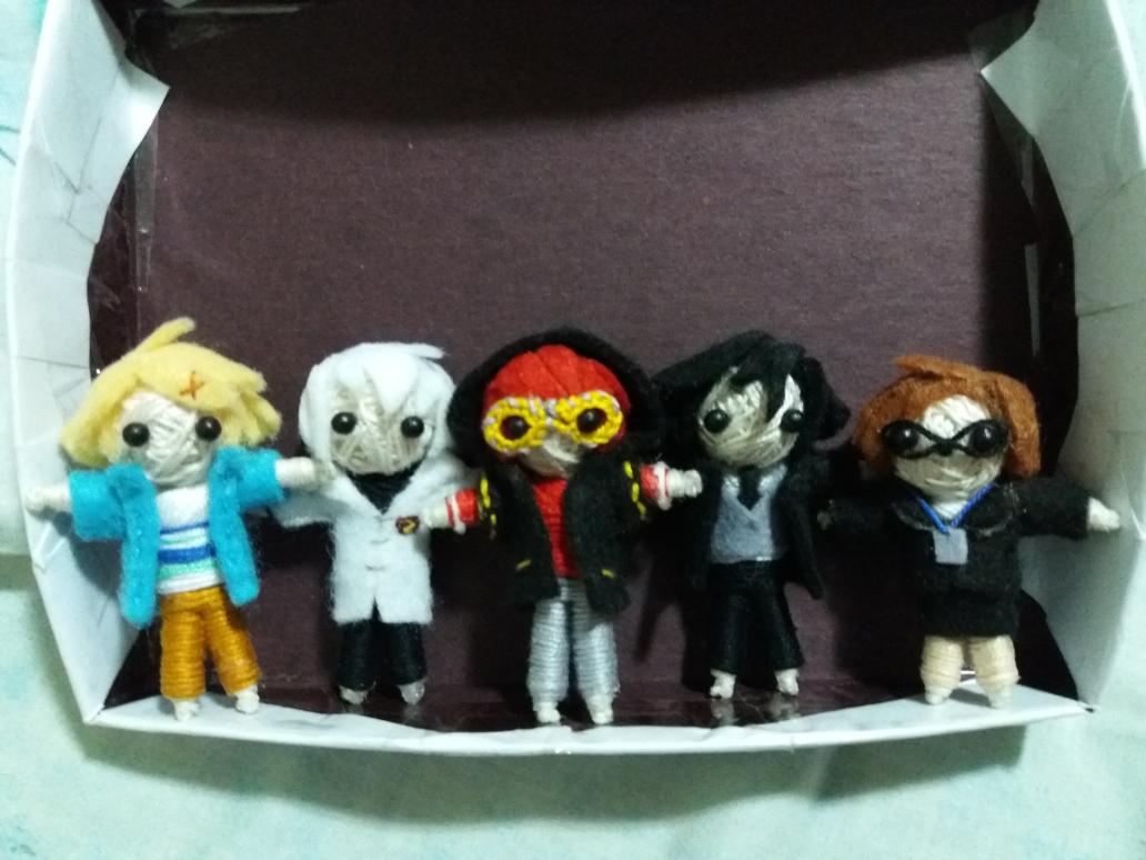 LMShatner's tweet photo. Its done! I have finished making all the #RFA members (except V & Rika) 😃😅
(c) @Cheritz_DL
#yarn #yarncraft #stringdoll #MysticMessenger https://t.co/imuGrzNza4