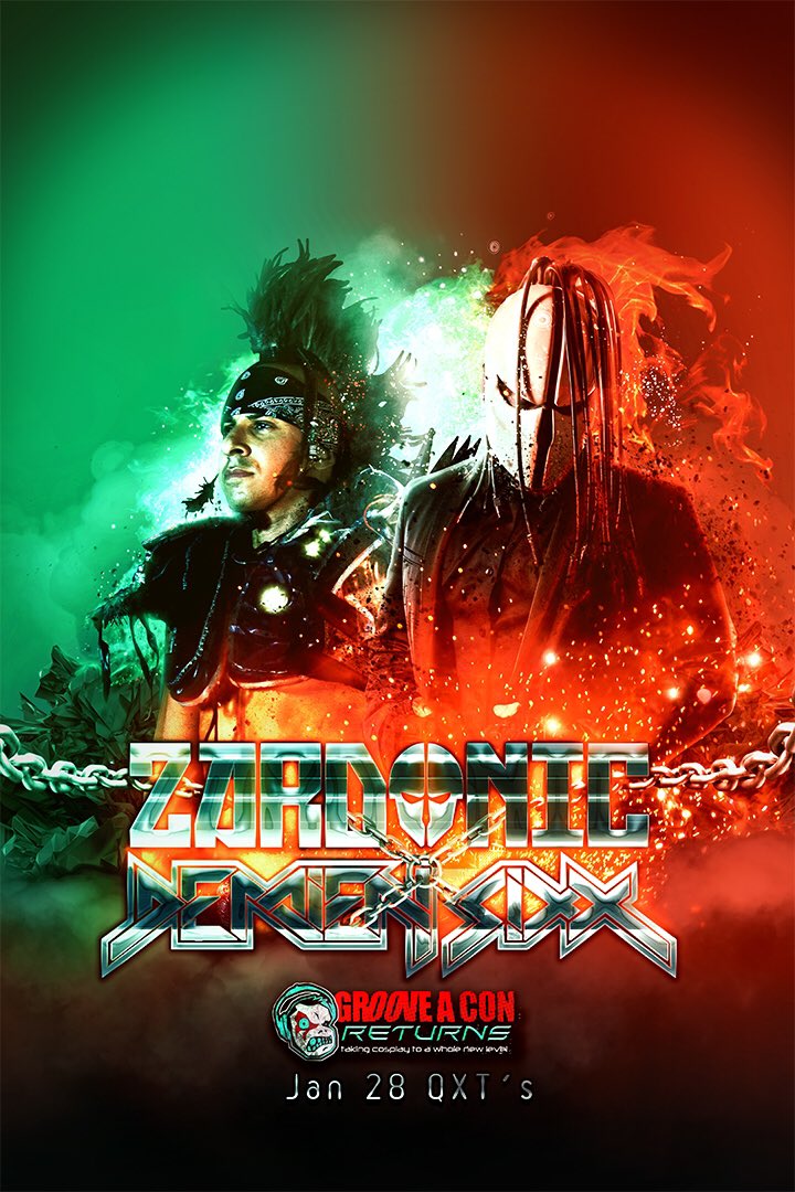 DemienSixx's tweet photo. Big Show Jan 28th!! I will be joining @zardonic at the massive #Grooveacon show at #QXTs in Newark, NJ! Tickets at https://t.co/2hqD2QakUV https://t.co/OdFXkypmXo