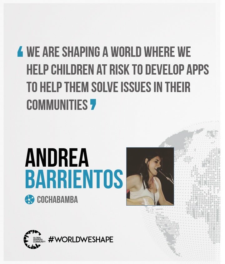Our Curator <a href="/AndreaBSahonero/">Andrea Barrientos S</a>, about our project "Global Academy" 
#WorldWeShape #Wef17 #GlobalShapers